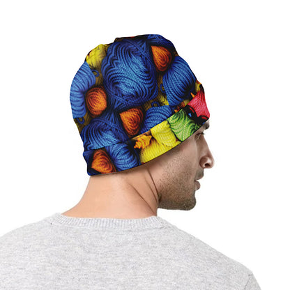 Colorful Kaleidoscope Print Beanie