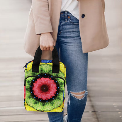Colorful Kaleidoscope Print Bible Tote Bag