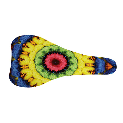 Colorful Kaleidoscope Print Bicycle Seat Cover