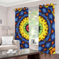 Colorful Kaleidoscope Print Dimout Grommet Curtains