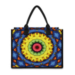 Colorful Kaleidoscope Print Canvas Tote Bag