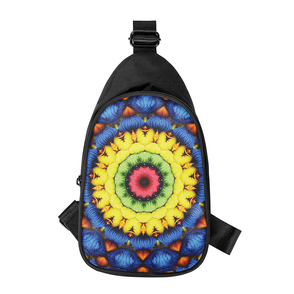 Colorful Kaleidoscope Print Chest Bag