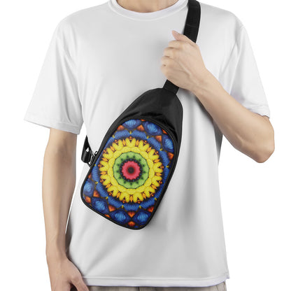 Colorful Kaleidoscope Print Chest Bag