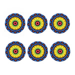 Colorful Kaleidoscope Print Coaster Set