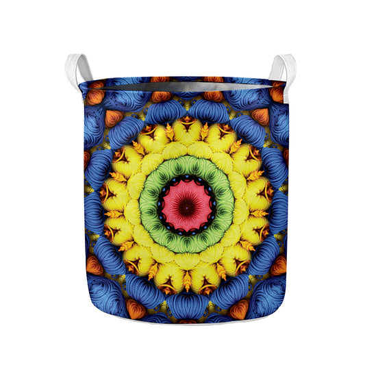 Colorful Kaleidoscope Print Collapsible Laundry Basket