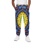 Colorful Kaleidoscope Print Cotton Pants