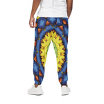 Colorful Kaleidoscope Print Cotton Pants