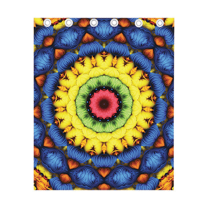 Colorful Kaleidoscope Print Curtain