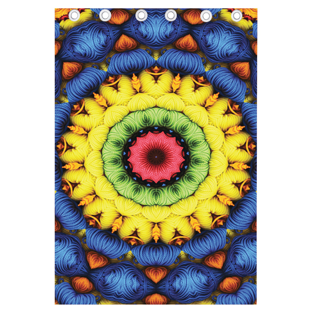 Colorful Kaleidoscope Print Curtain