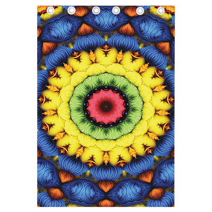 Colorful Kaleidoscope Print Curtain