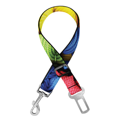 Colorful Kaleidoscope Print Dog Seat Belt