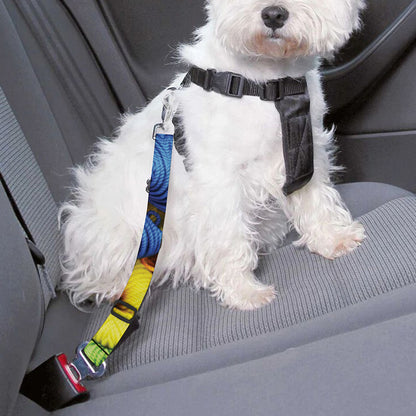 Colorful Kaleidoscope Print Dog Seat Belt