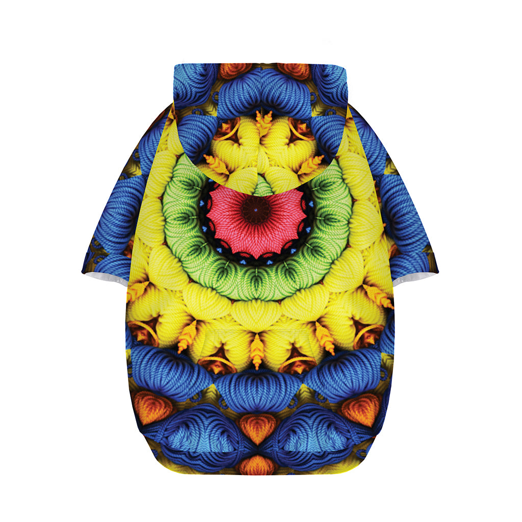 Colorful Kaleidoscope Print Dog Zip Up Hoodie