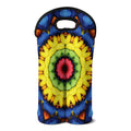 Colorful Kaleidoscope Print Double Neoprene Wine Tote