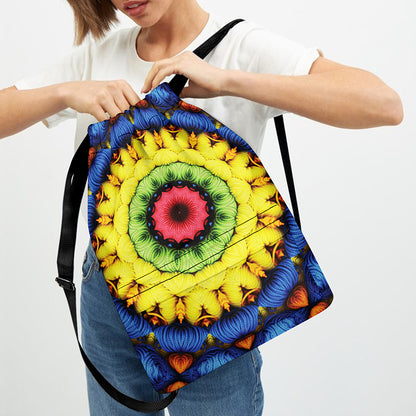 Colorful Kaleidoscope Print Drawstring Backpack