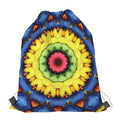 Colorful Kaleidoscope Print Drawstring Bag