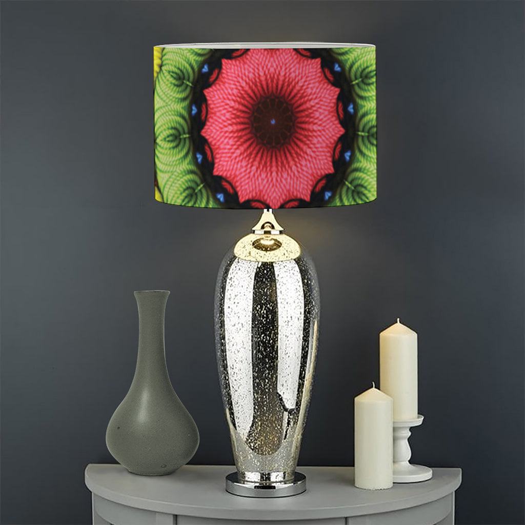 Colorful Kaleidoscope Print Drum Lamp Shade