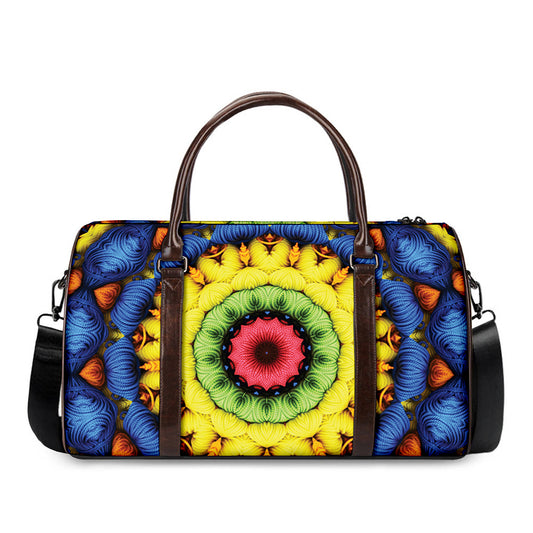 Colorful Kaleidoscope Print Duffle Bag