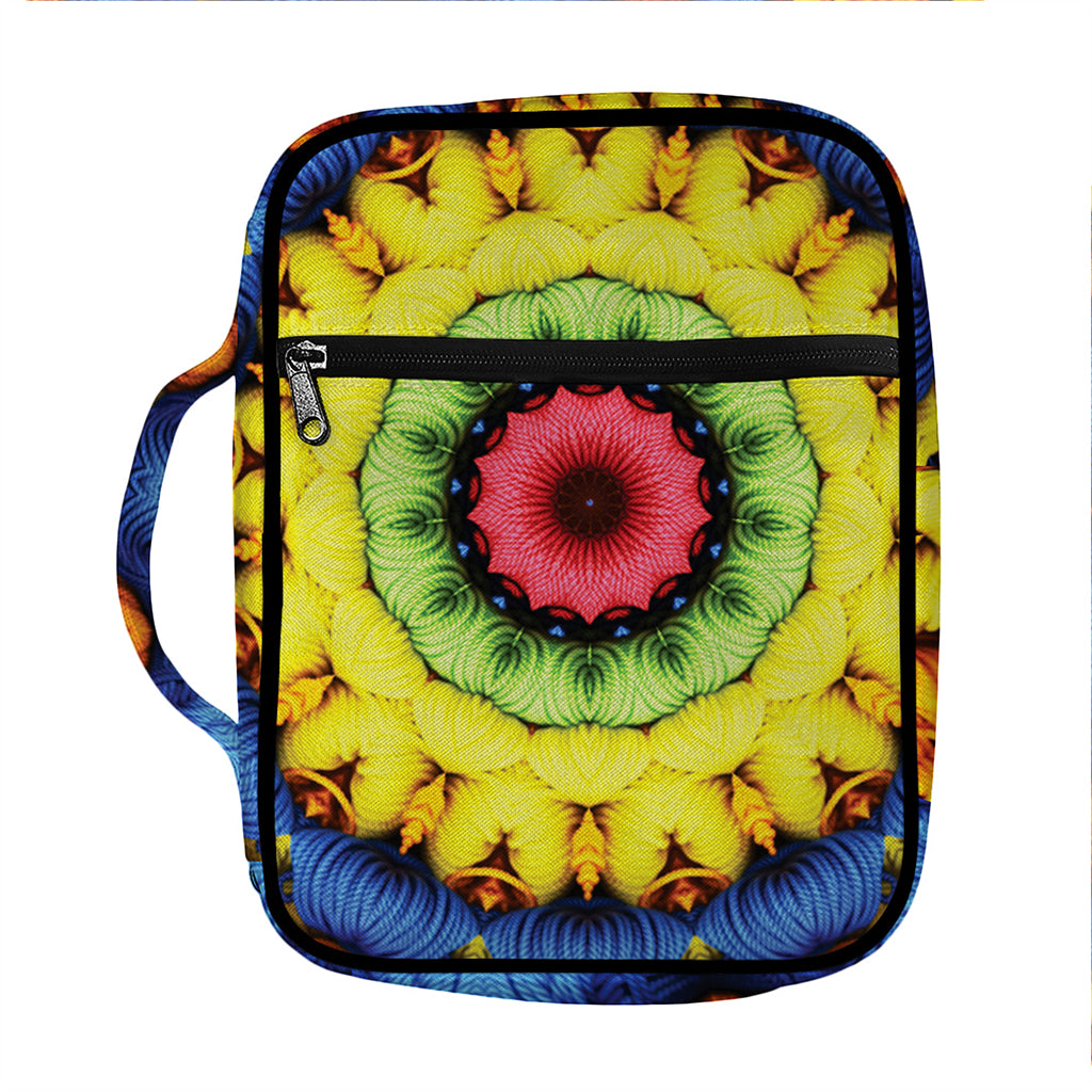 Colorful Kaleidoscope Print Front Pocket Bible Bag
