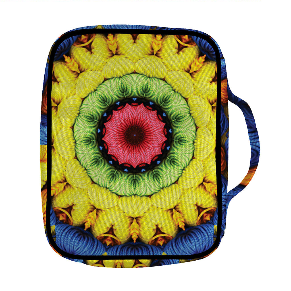 Colorful Kaleidoscope Print Front Pocket Bible Bag
