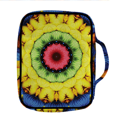 Colorful Kaleidoscope Print Front Pocket Bible Bag