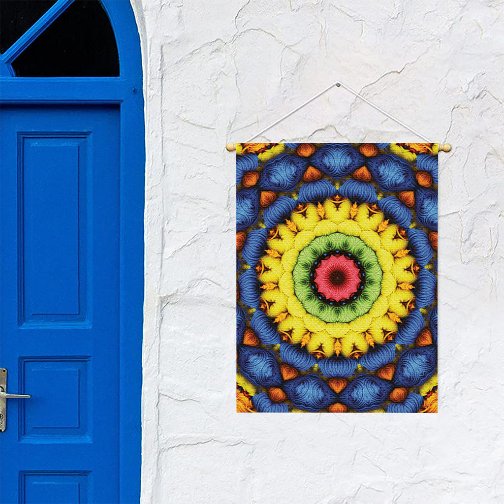 Colorful Kaleidoscope Print Garden Flag