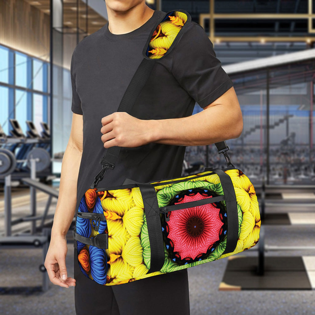 Colorful Kaleidoscope Print Gym Bag