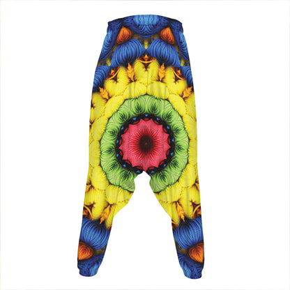 Colorful Kaleidoscope Print Hammer Pants