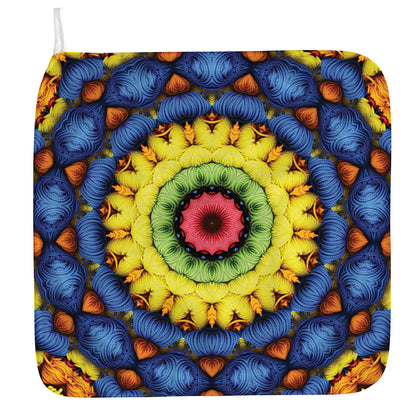 Colorful Kaleidoscope Print Hand Towel