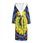 Colorful Kaleidoscope Print Hooded Bathrobe