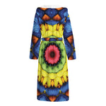 Colorful Kaleidoscope Print Hooded Bathrobe