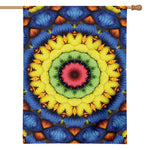 Colorful Kaleidoscope Print House Flag