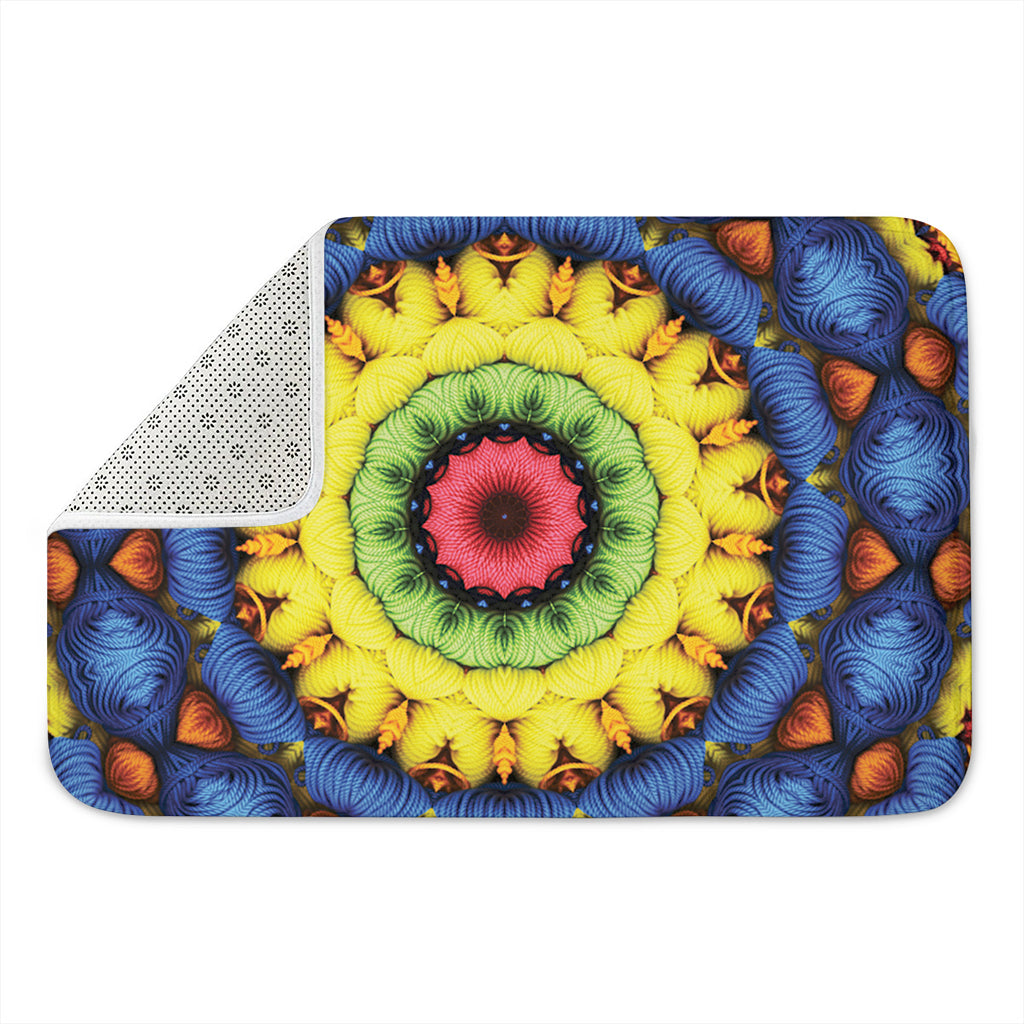 Colorful Kaleidoscope Print Indoor Door Mat