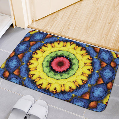 Colorful Kaleidoscope Print Indoor Door Mat