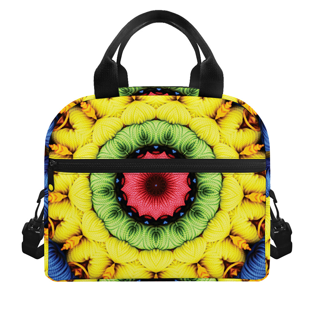 Colorful Kaleidoscope Print Insulated Lunch Bag