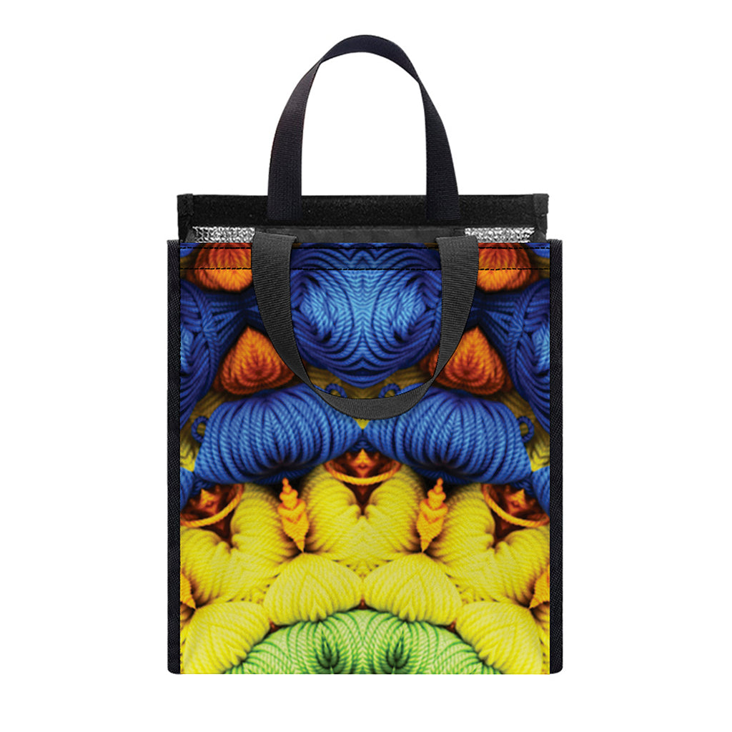 Colorful Kaleidoscope Print Insulated Lunch Tote