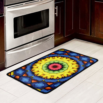 Colorful Kaleidoscope Print Kitchen Mat