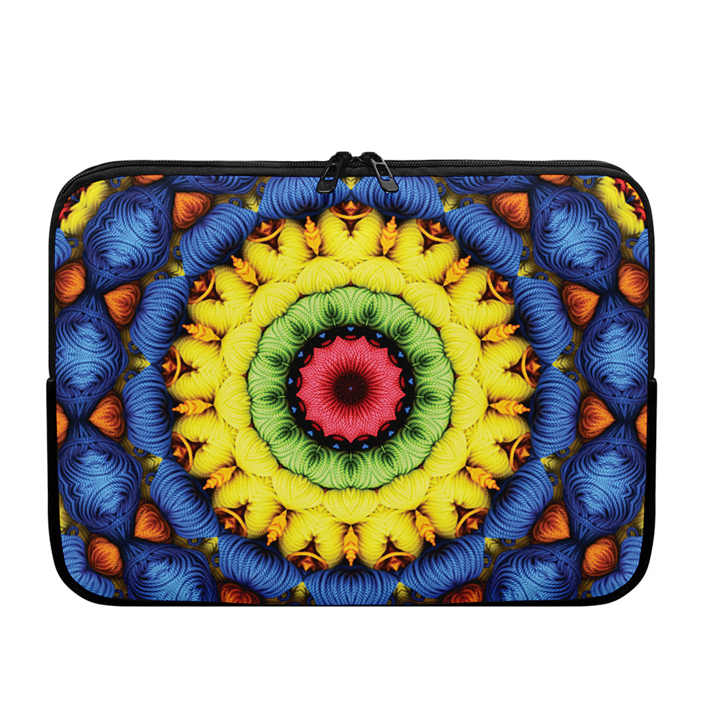Colorful Kaleidoscope Print Laptop Sleeve