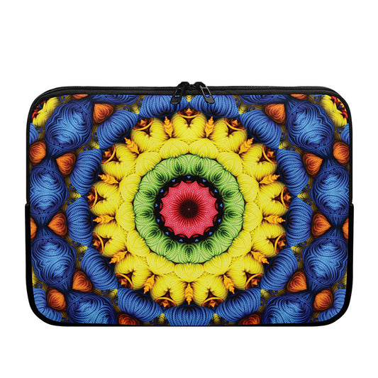 Colorful Kaleidoscope Print Laptop Sleeve