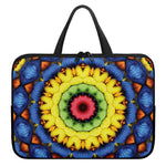 Colorful Kaleidoscope Print Laptop Sleeve With Handle