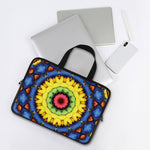 Colorful Kaleidoscope Print Laptop Sleeve With Handle
