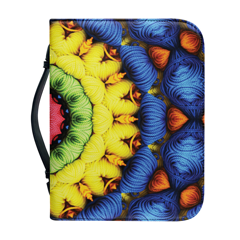 Colorful Kaleidoscope Print Leather Bible Cover