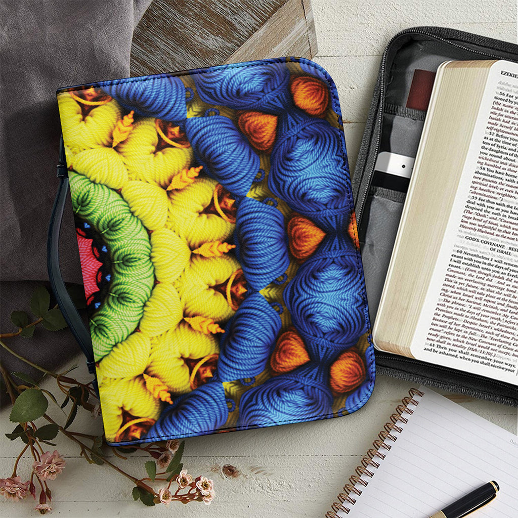 Colorful Kaleidoscope Print Leather Bible Cover