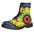 Colorful Kaleidoscope Print Lace-Up Boots