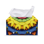 Colorful Kaleidoscope Print Leather Tissue Box Cover