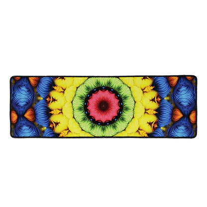 Colorful Kaleidoscope Print Long Kitchen Mat
