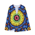 Colorful Kaleidoscope Print Long Sleeve Short Coat