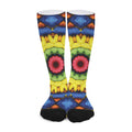 Colorful Kaleidoscope Print Long Socks
