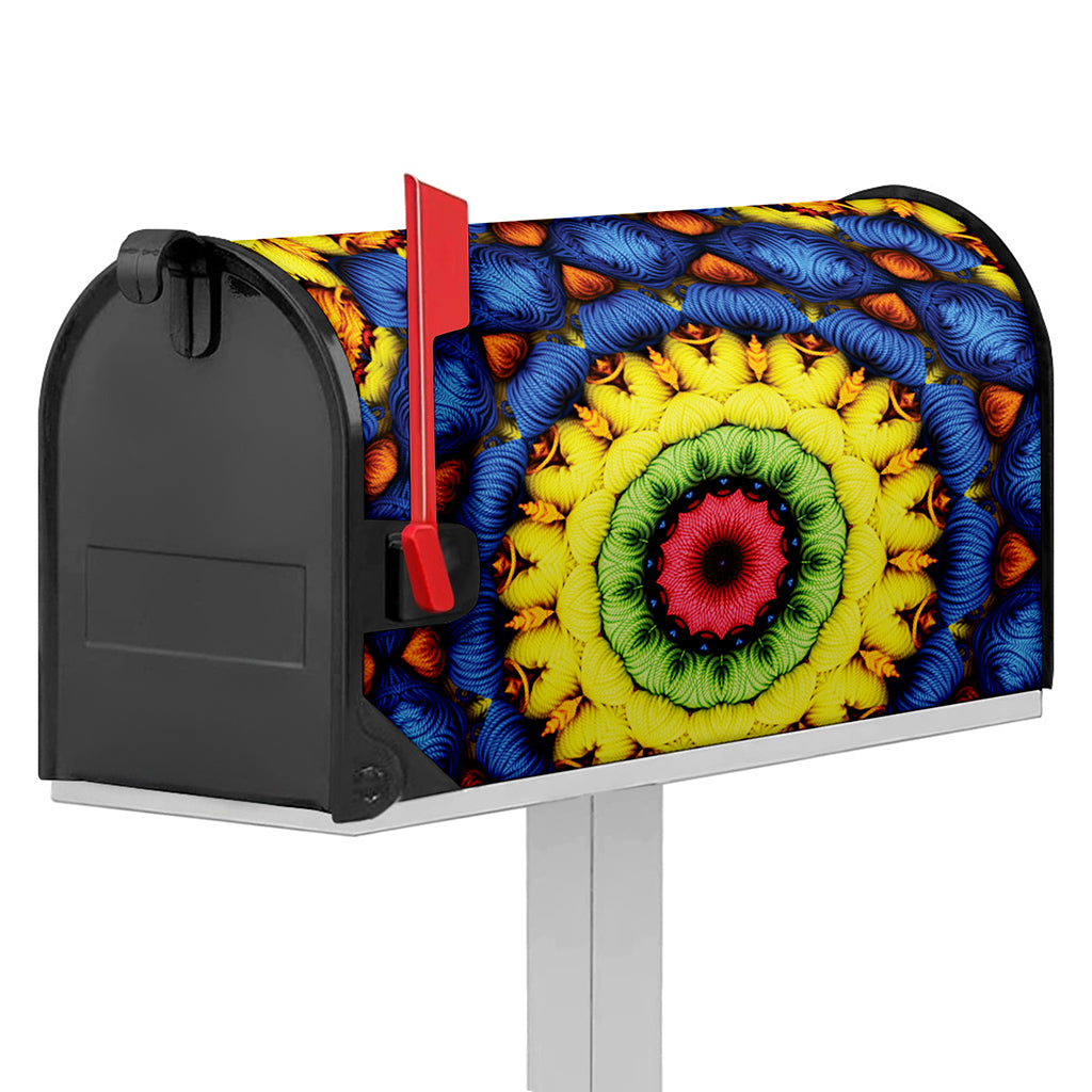 Colorful Kaleidoscope Print Mailbox Cover