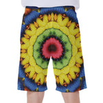Colorful Kaleidoscope Print Men's Beach Shorts
